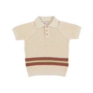 NEW BEBE ORGANIC boy's thomas polo shirt in natural stripe